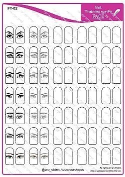 FACE -TRAINING CARDS  NAIL ART