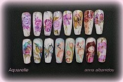 NAIL ART AQUARELL